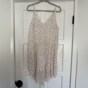 BCBGeneration White Sleeveless Dress with multi-colored dots